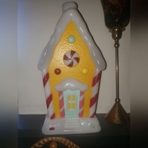 Holiday time 11in blow mold candy house